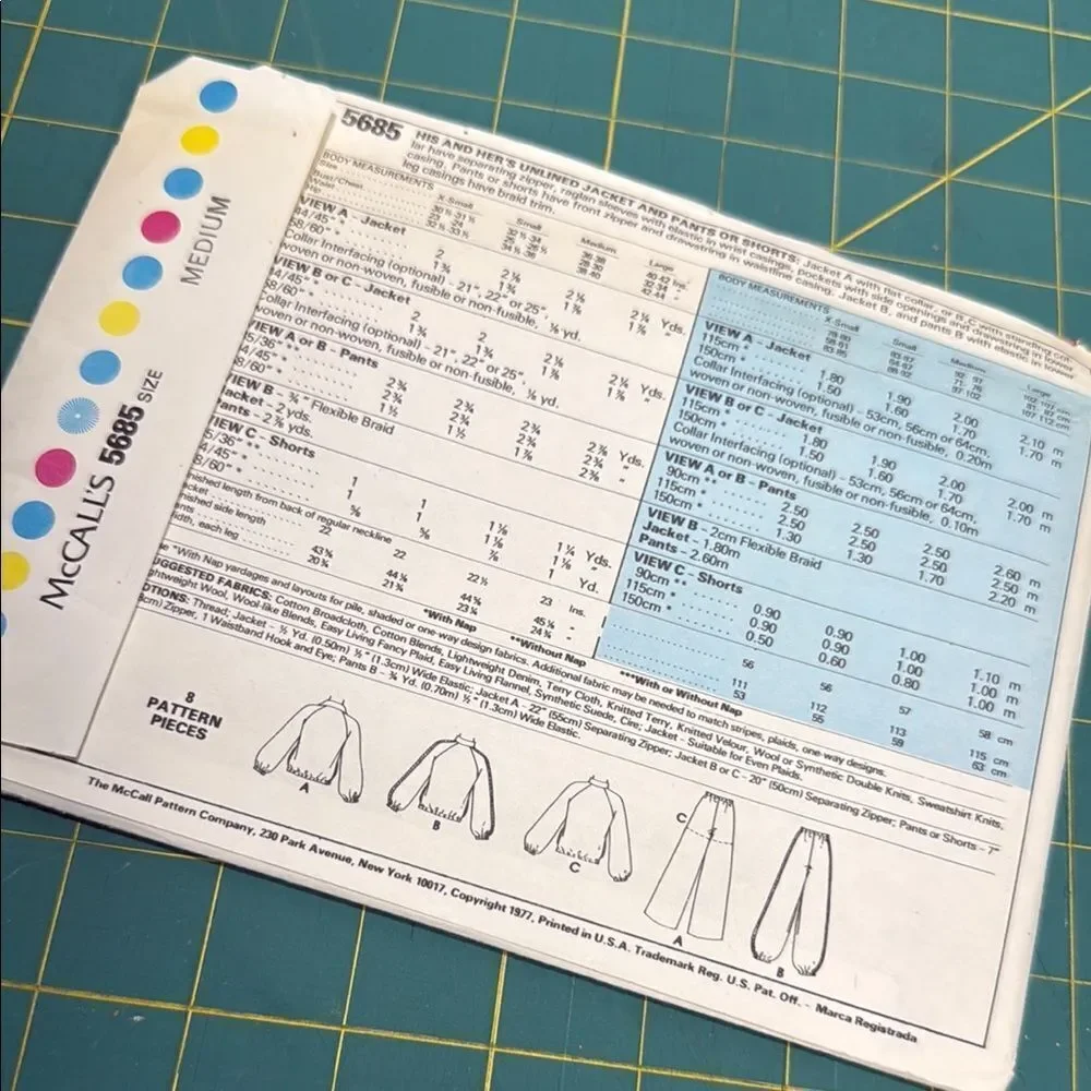 McCall's 5685 Sewing Carefree Tracksuit Jogger Pattern